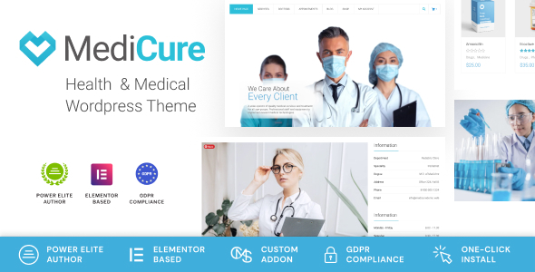 MediCure - Health & Medical Wordpress Theme