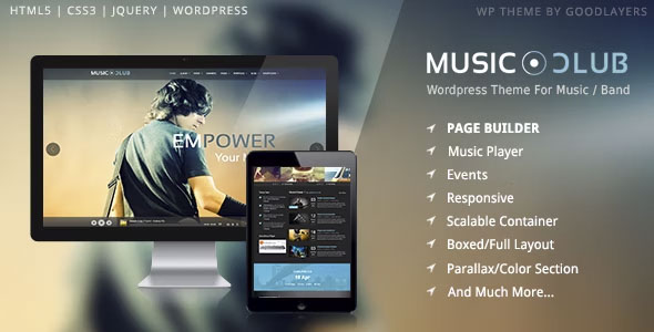 Music Club - Band | Party Wordpress