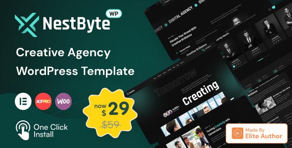 Nestbyte - Creative Agency and Startup WordPress Theme