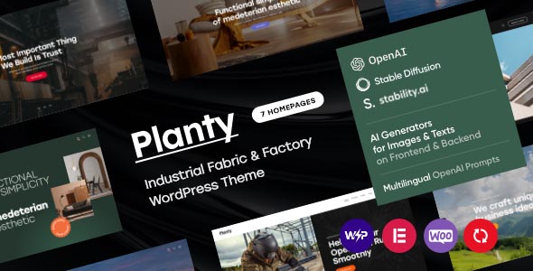 Planty - Industrial Fabric & Factory WordPress Theme