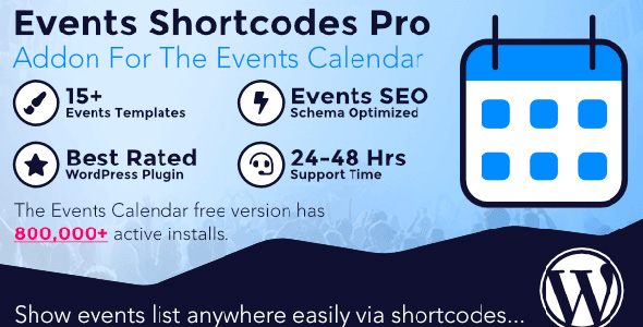 Events Shortcodes & Block Pro For The Events Calendar