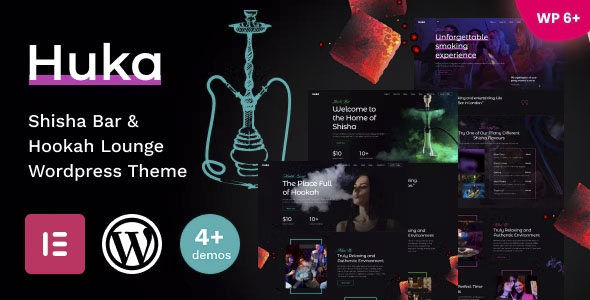 Huka - Shisha Bar & Hookah Lounge WordPress Theme