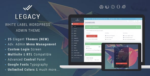 Legacy - White label WordPress Admin Theme