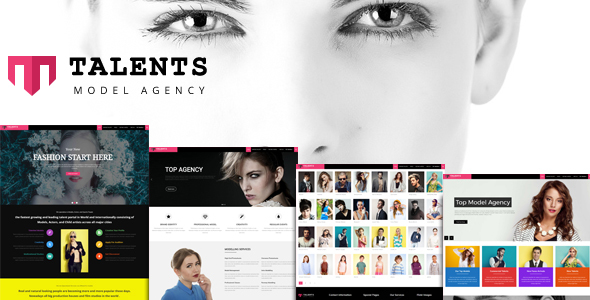 Talents - Model Agency WordPress CMS Theme