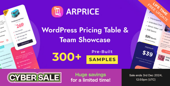 ARPrice - Ultimate Compare Pricing table plugin