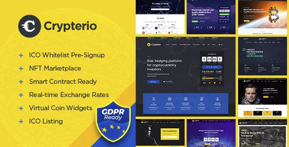 Crypterio - ICO and Cryptocurrency WordPress Theme