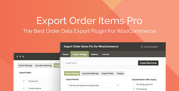 Export Order Items Pro for WooCommerce