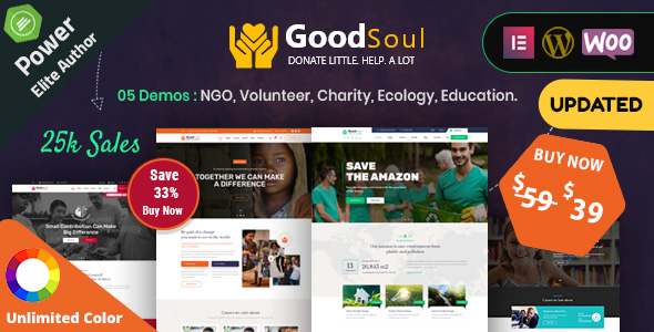 GoodSoul - Charity & Fundraising WordPress Theme