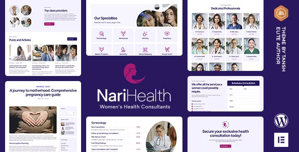 NariHealth - Women's Health Consultant WordPress Theme