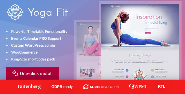 Yoga Fit - Sports, Fitness & Gym WordPress Theme