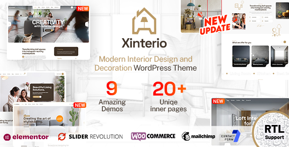 Xinterio - Interior Design WordPress Theme + RTL