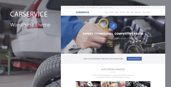 Car Service - Mechanic Auto Shop WordPress Theme