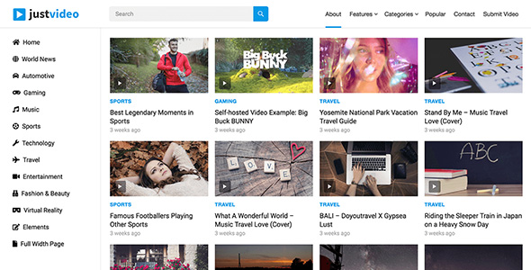 JustVideo Pro – WordPress Theme