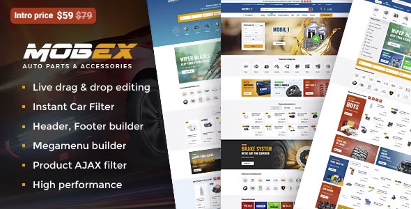 Mobex - Auto Parts WordPress Theme