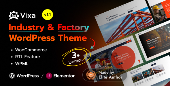 Vixa - Industry & Factory WordPress Theme