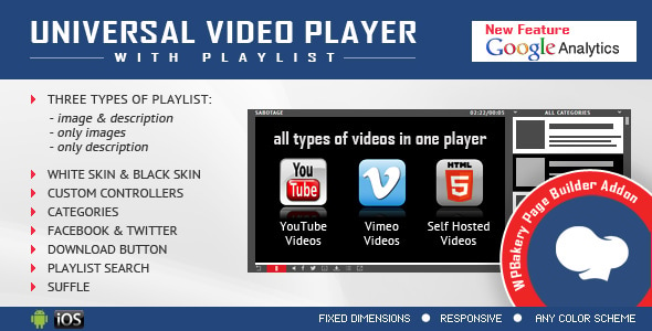 Universal Video Player for WPBakery Page Builder