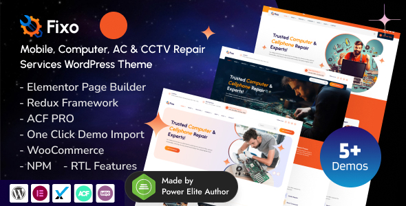 Fixo Mobile Phone, Computer Repair & Electronics Service WordPress Theme