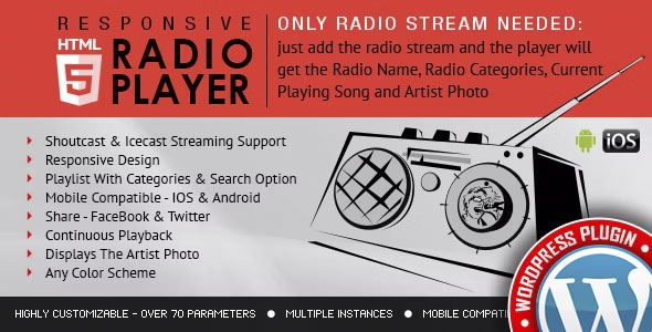 Radio Player Shoutcast & Icecast