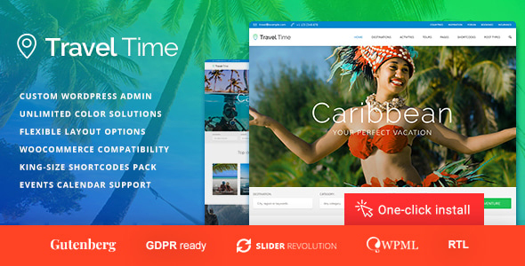Travel Time - Tour, Hotel and Vacation Travel Theme