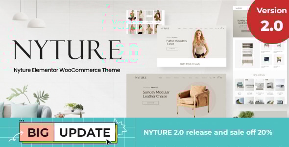 Nyture 2.1.0 - Elementor WooCommerce Theme