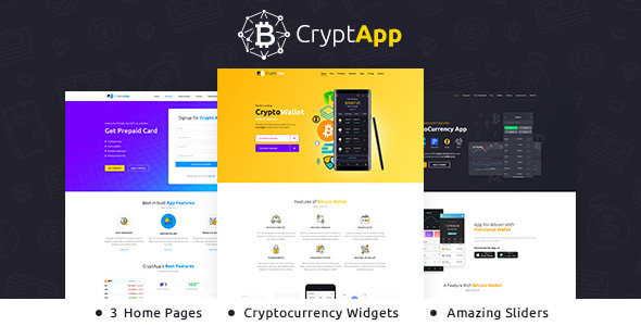 CryptApp Landing Page - Cryptocurrency Theme