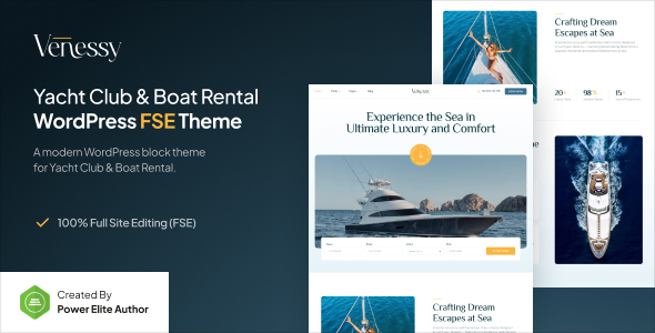 Venessy - Yacht Club & Boat Rental FSE WordPress Theme